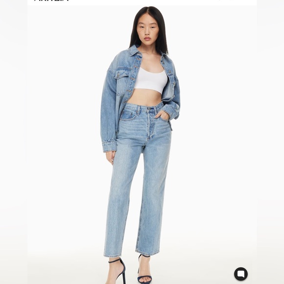 Denim Forum Denim - Denim Forum The Joni High Rise Loose 28L Woman 27 Medium Wash Streetwear Preppy